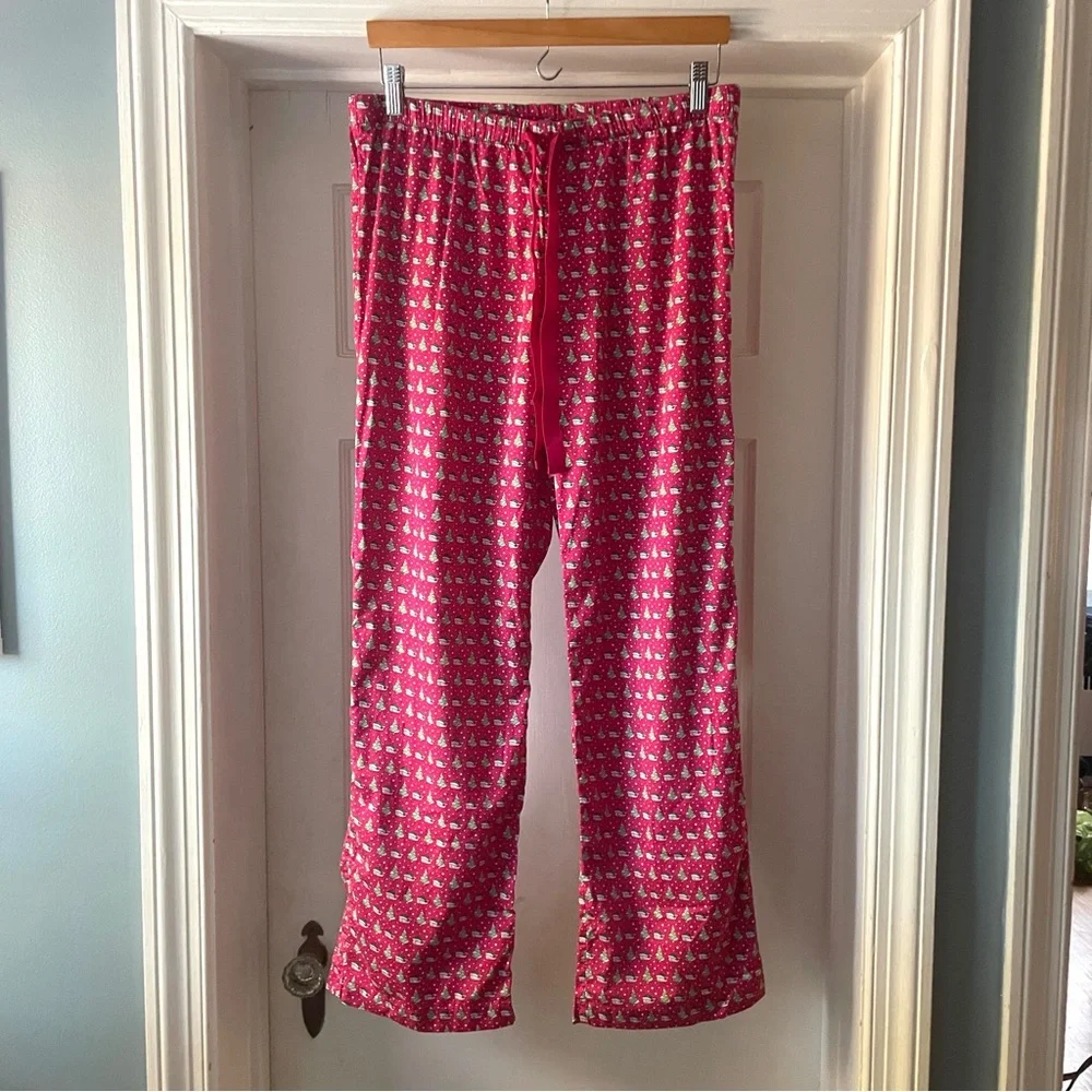 Vineyard Vines Women's Winter Santa Whale Holiday Tree Lounge Pant Size S